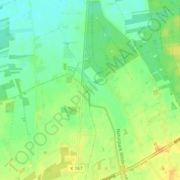 Carte topographique Hoheging, altitude, relief