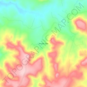 Carte topographique Monte Sião, altitude, relief