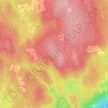 Carte topographique Tomasbodahöjden, altitude, relief