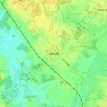 Carte topographique Wistedt, altitude, relief