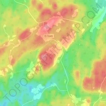 Carte topographique Hässlehult, altitude, relief