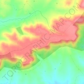 Carte topographique Cabeza de Caballo, altitude, relief