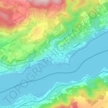 Carte topographique Wangen, altitude, relief