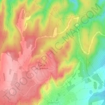 Carte topographique La Servie, altitude, relief