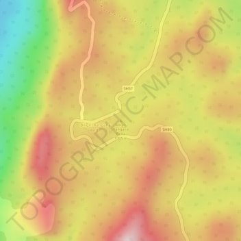 Carte topographique Biligiri Rangana Betta, altitude, relief