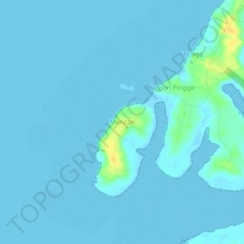 Carte topographique Merican, altitude, relief