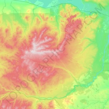 Carte topographique Swan Hills (town), altitude, relief