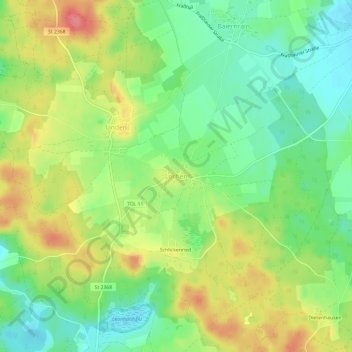 Carte topographique Lochen, altitude, relief