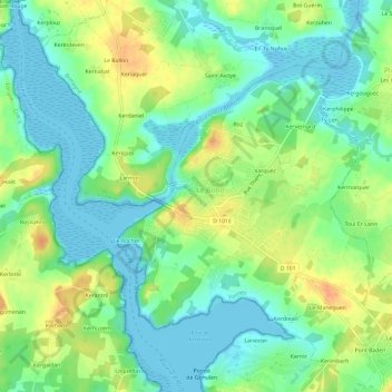 Carte topographique Gorhlér, altitude, relief