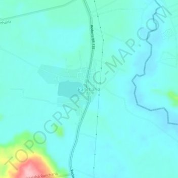 Carte topographique Rancharia, altitude, relief