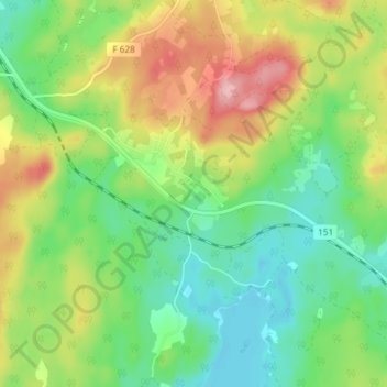 Carte topographique Käringagärde, altitude, relief