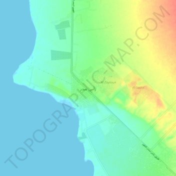 Carte topographique Cap de Sudr, altitude, relief