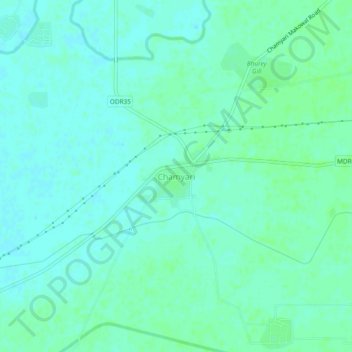 Carte topographique Chamyari, altitude, relief