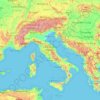 Carte topographique Italia, altitude, relief