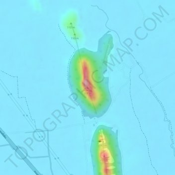 Carte topographique Khao No, altitude, relief