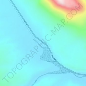 Carte topographique Quepiaco, altitude, relief