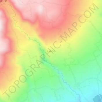 Carte topographique Labbo, altitude, relief