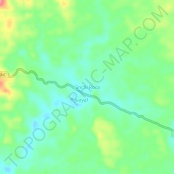 Carte topographique Sinchi Roca, altitude, relief