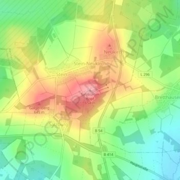 Carte topographique Salzburger Kopf, altitude, relief