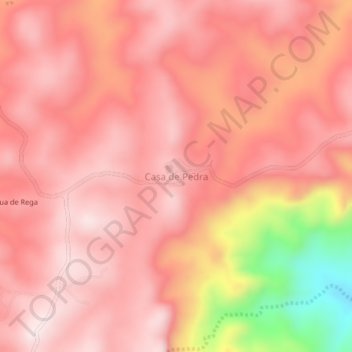 Carte topographique Casa de Pedra, altitude, relief