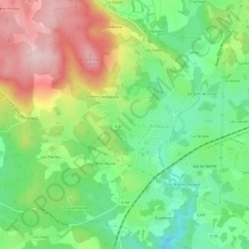 Carte topographique Résidence Raoul Dautry, altitude, relief