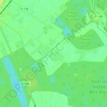 Carte topographique Le Parc, altitude, relief