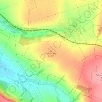 Carte topographique Lauenberg, altitude, relief