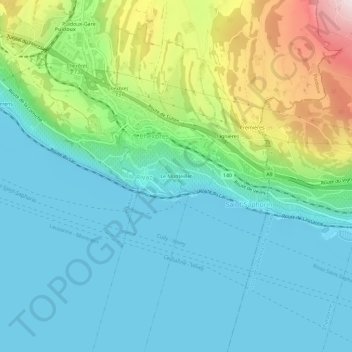 Carte topographique Le Monteiller, altitude, relief