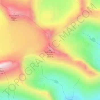 Carte topographique Panorama Ridge, altitude, relief