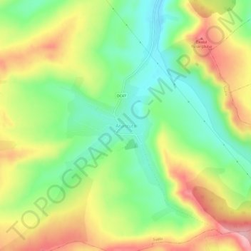 Carte topographique Aruncuta, altitude, relief