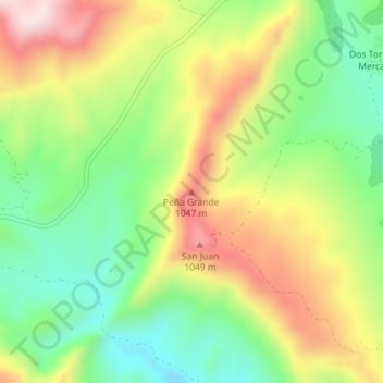 Carte topographique Castellote, altitude, relief