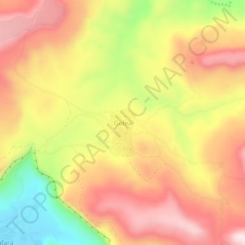 Carte topographique Golea, altitude, relief