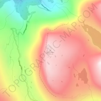Carte topographique Dalsnibba, altitude, relief