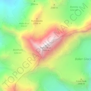 Carte topographique Malte-Brun, altitude, relief