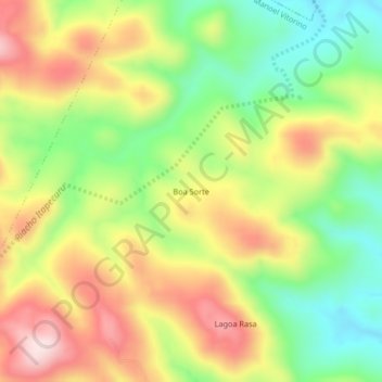 Carte topographique Boa Sorte, altitude, relief