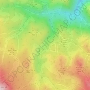 Carte topographique Ilsefälle, altitude, relief