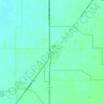 Carte topographique Congupna, altitude, relief