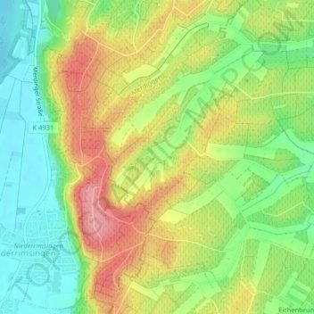 Carte topographique Griestal, altitude, relief