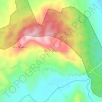 Carte topographique Mario Rilau, altitude, relief