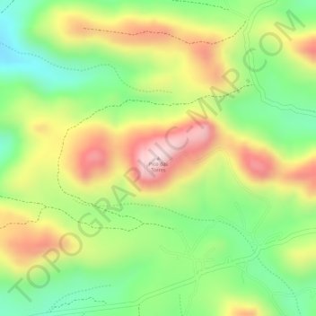 Carte topographique Pico das Torres, altitude, relief