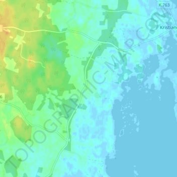 Carte topographique Bråtelycke, altitude, relief