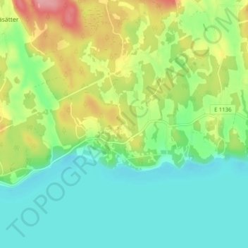 Carte topographique Korsvik, altitude, relief