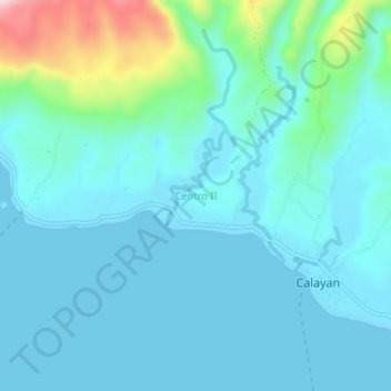Carte topographique Centro II, altitude, relief