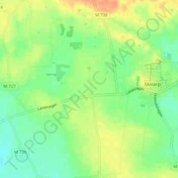 Carte topographique Almaröd, altitude, relief