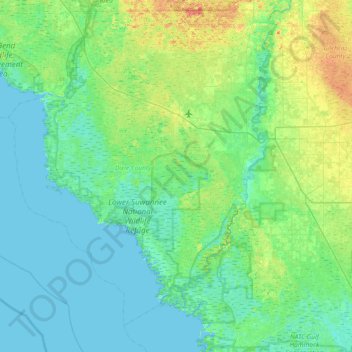 Carte topographique Davis Island, altitude, relief