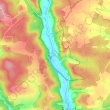 Carte topographique Pettenhof, altitude, relief