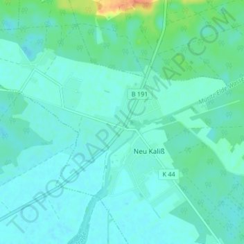 Carte topographique Heiddorf, altitude, relief