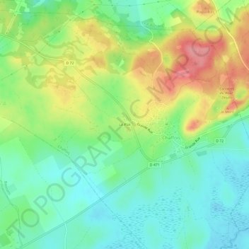 Carte topographique Le Plat, altitude, relief