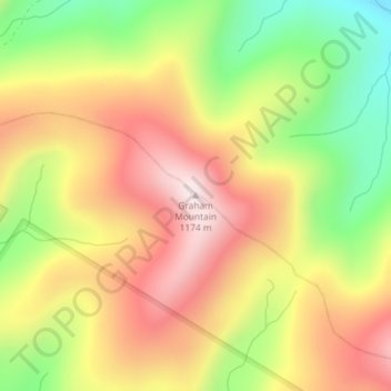 Carte topographique Graham Mountain, altitude, relief