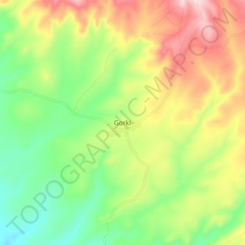 Carte topographique Gorki, altitude, relief